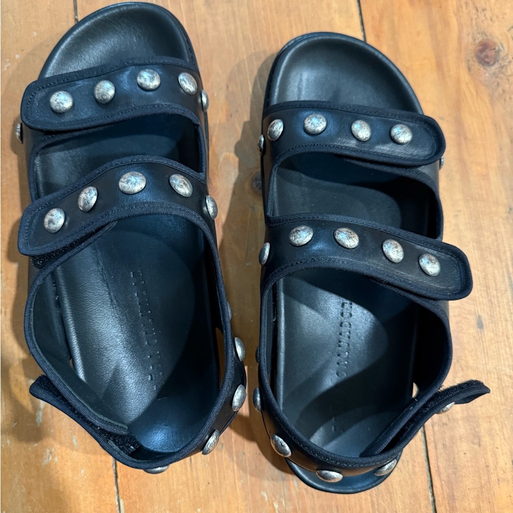 Freda Salvador -Black Studded Sandals